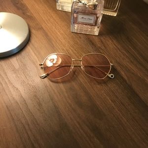 Pink lens sunglasses